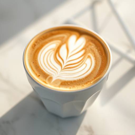 A beautifully crafted latte with latte art