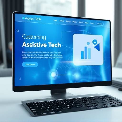 A screenshot showing a website with assistive technology overlay