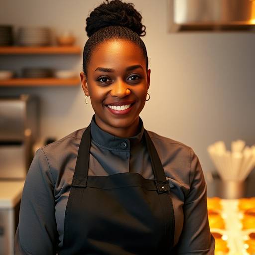 Portrait of Olivia Brown, the head pastry chef at The Daily Grind.