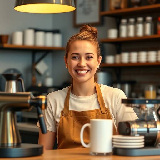 Smiling staff members behind the counter at The Daily Grind